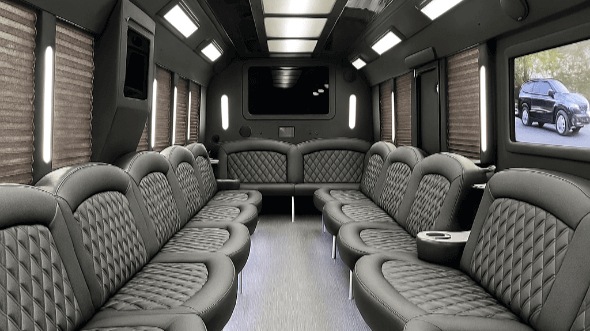 Interior of Charter Bus Company Dubuque's 25 Passenger Party Bus in Dubuque