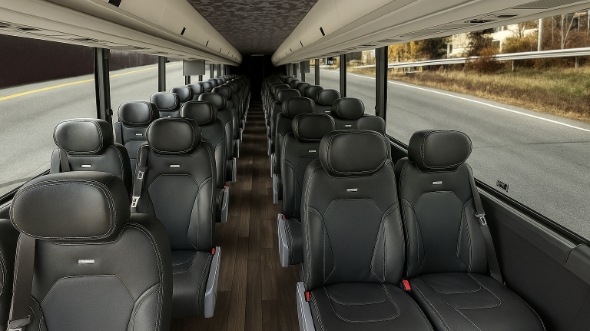 Interior of Charter Bus Company Des Moines's 30 Passenger Minibus in Des Moines