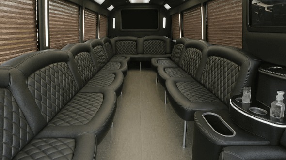 Interior of Charter Bus Company Davenport's 40 Passenger Party Bus in Davenport