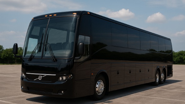 Exterior of Charter Bus Company Council Bluffs's 50 Passenger Party Bus in Council Bluffs